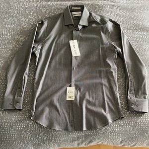 NWT Calibrate Men’s Trim Fit Button Down BLACK